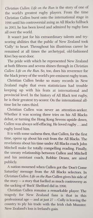 Christian Cullen Life on the Run by John Matheson