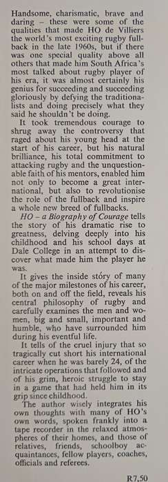 How a Biography of Courage by Neville Leck