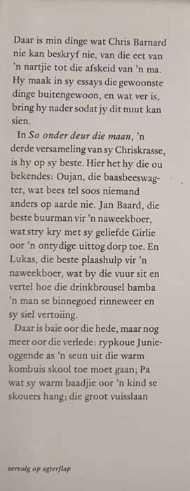 So Onder Deur die Maan by Chris Barnard