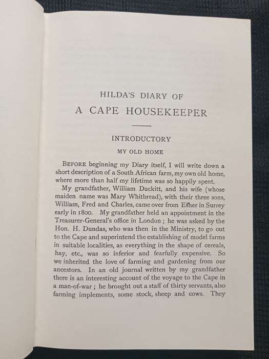 Hikda's Diary of A Cape Housekeeper by Hildagonda J Duckitt