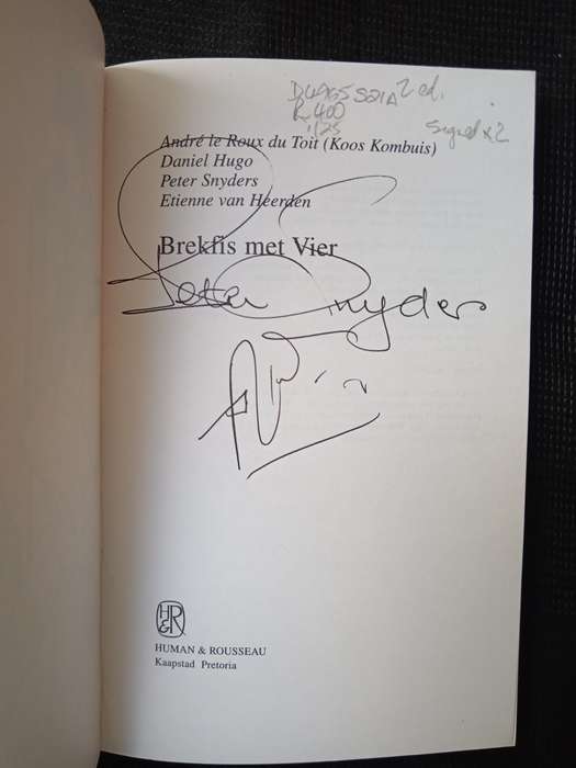 Brekfis met Vier by André le Roux du Toit, Daniel Hugo, Peter Snyder, Etienne van Heerden