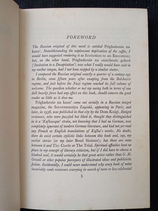 Invitation to a Beheading by Vladimir Nabokov