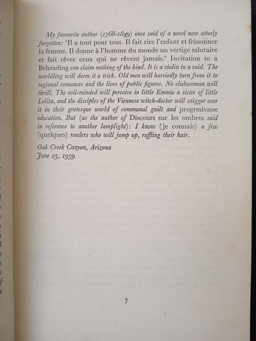 Invitation to a Beheading by Vladimir Nabokov
