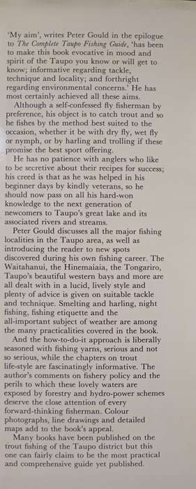 The Complete Taupo Fishing Guide by Peter Gould