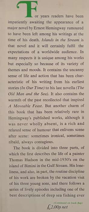 Islands in The stream by Ernest Hemingway