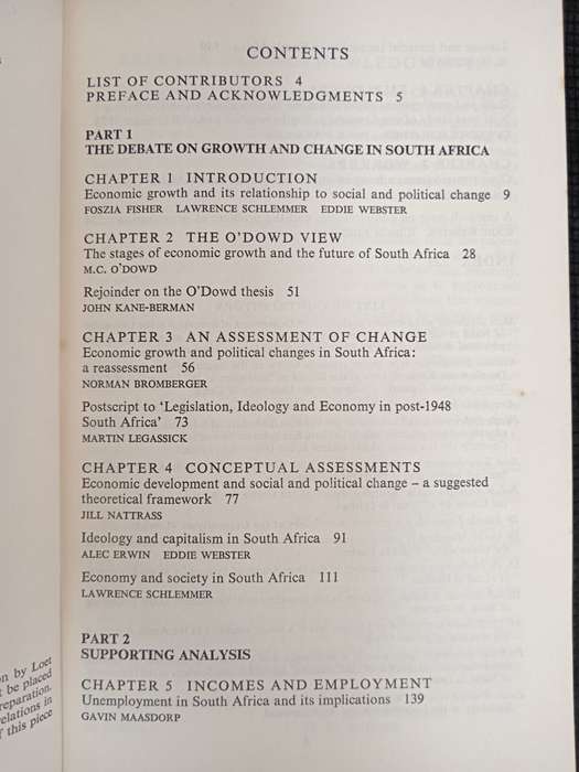 Change, Reform & Economic Growth in South Africa by Editors Lawrence Schlemmer & Eddie Webster