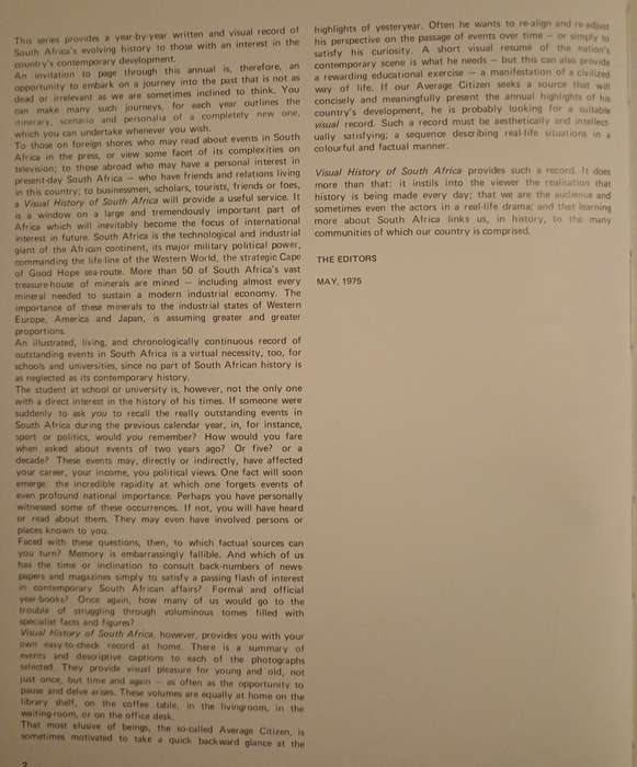 South Africa A Visual History 1974