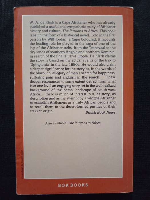 The Thirstland by W A de Klerk