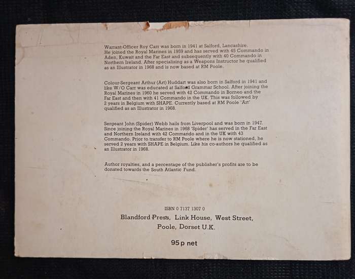 Up The Falklands by Warrant Officer Roy Carr, Colour Sergeant Arthur Huddart & Sergeant John R Webb