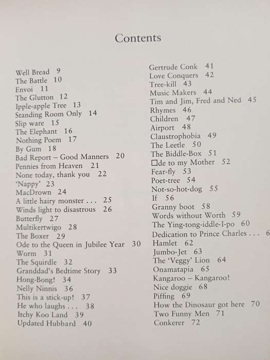 Unspun Socks from a Chicken's Laundry & other Children's Verse by Spike Milligan