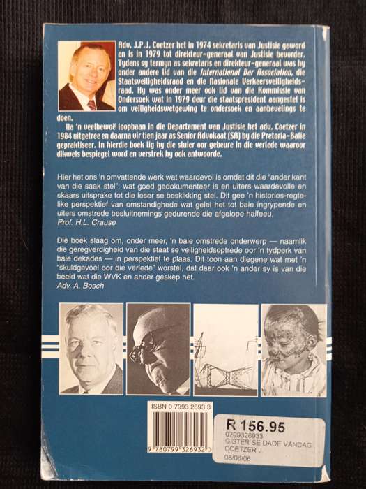 Gister se Dade Vandag se Oordele by J P J Coetzer