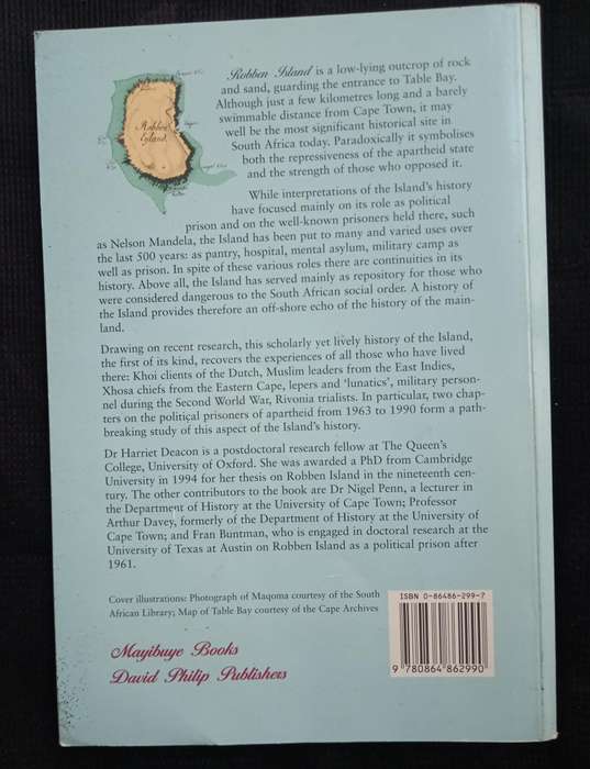 The Island A History of Robben Island 1488-1990 Edited by Harriet Deacon