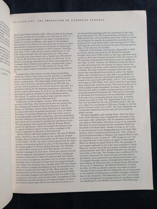 The Right to The Land Edited by T R H Davenport & K S Hunt