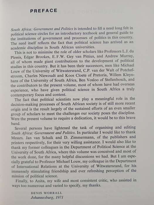 South Africa Government & Politics by Denis Worrall