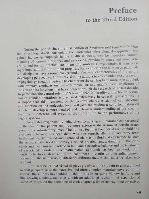 Structure and Function in Man by Stanley W Jacob & Clarice Ashworth Francone