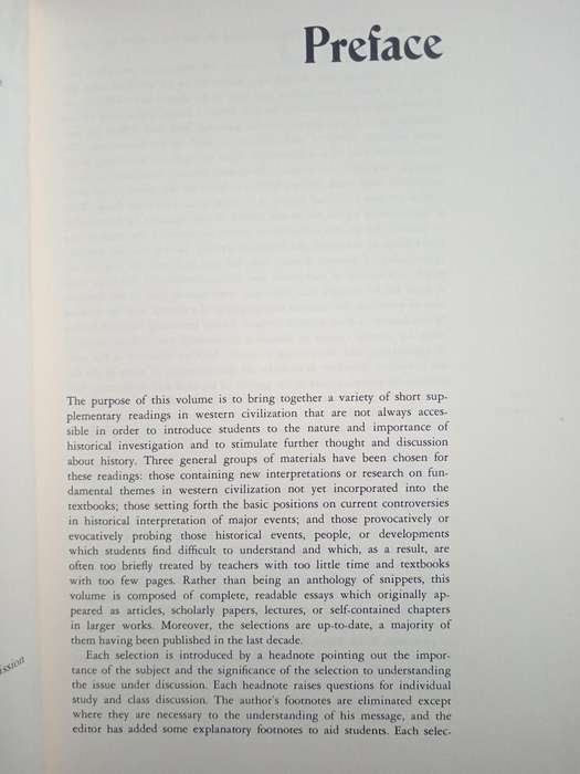 Western Civilization Recent Interpretations from Earliest Times to 1715 Edited by Charles D Hamilton