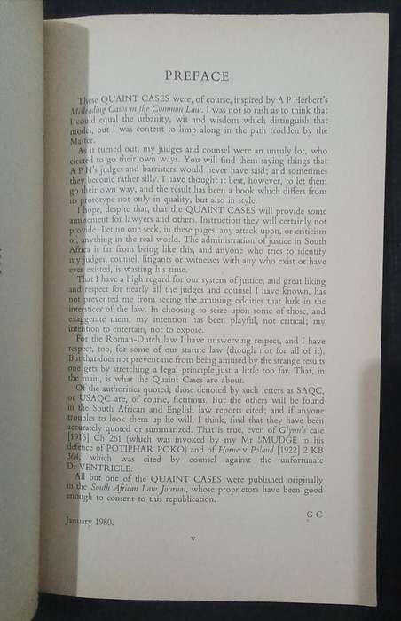 22 Quaint Cases in the South African Law by George Colman