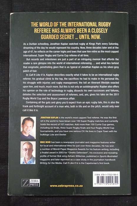 Call It Like It Is The Jonathan Kaplan Story as told to Mike Behr