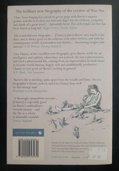 Hide-and-Seek with Angels A Life of J M Barrie by Lisa Chaney
