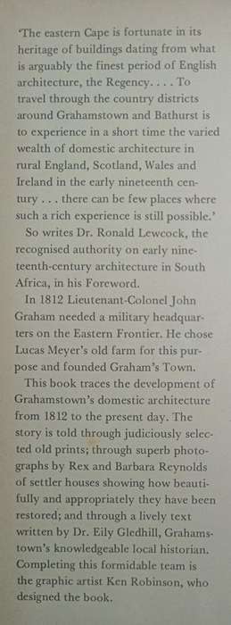 Grahamstown from Cotrtage to Villa by Rex & Barbara Reynolds