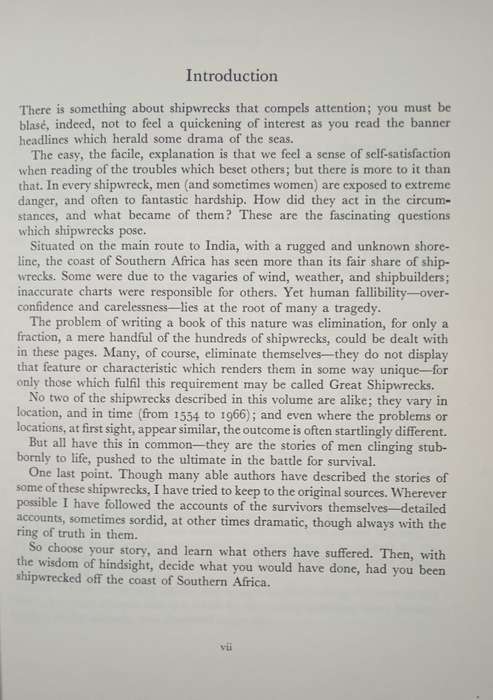 Great Shipwrecks off the Coast of Southern Africa by Jose Burman