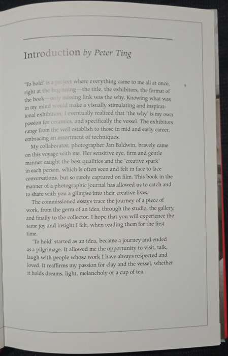 To Hold Curated by Peter Ting & Photographs by Jan Baldwin