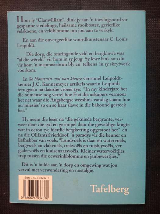 So Blomtuin-vol van Kleure Compiled by J C Kannemeyer