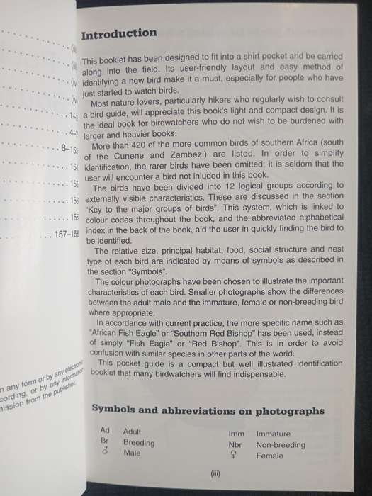Pocket-Guide to Southern African Birds by Burger Cillié & Ulrich Oberprieler