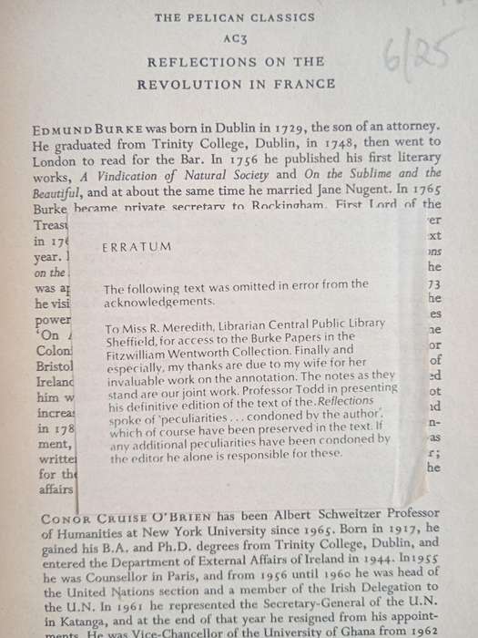 Reflections on The Revolution in France by Edmund Burke