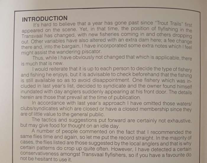 Trout Trails of the Transvaal by Malcolm Meintjes