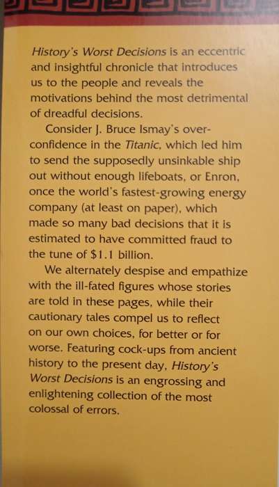 History's Worst Decisions by Stephen Weir
