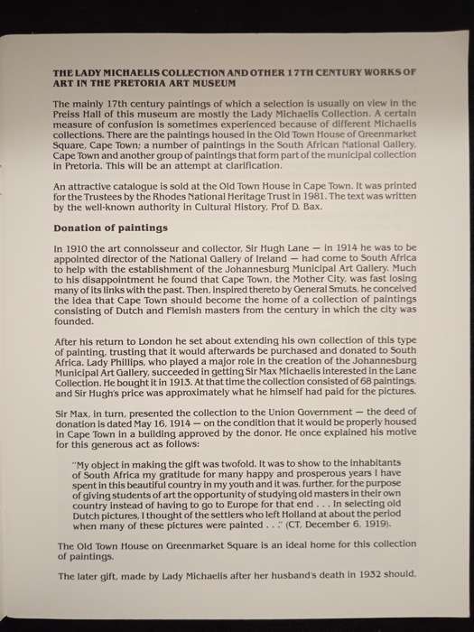 The Lady Michaelis Collection&Other 17th Century Works of Art in the Pretoria Art Museum by AJ Werth