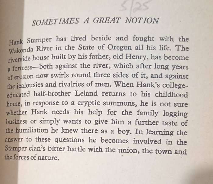 Sometimes a Great Notion by Ken Kesey