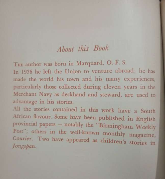 Veld, City and Sea A Collection of Stories by Harold Kops