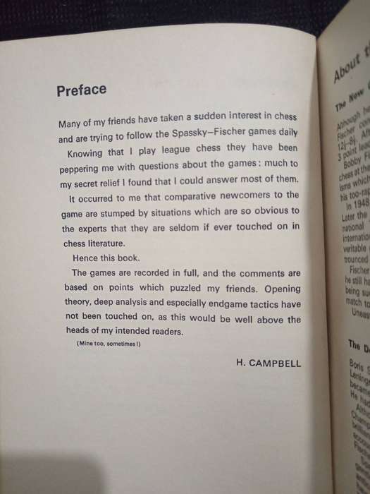 Spassky-Fischerby H Campbell