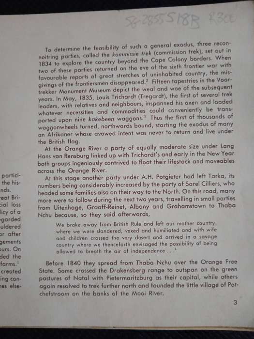 History Homes & Customs of the Voortrekkers by Sophia du Preez