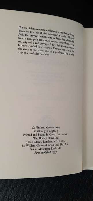 The Honorary Consul by Graham Greene (First Edition)