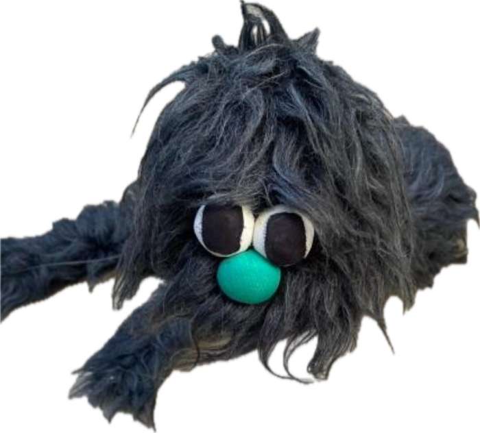 Large Shaggy Fuzzy Monster Walking Puppet black