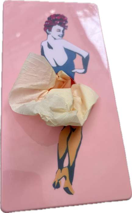 Tissue box Pin up girl flying skirt tissue box