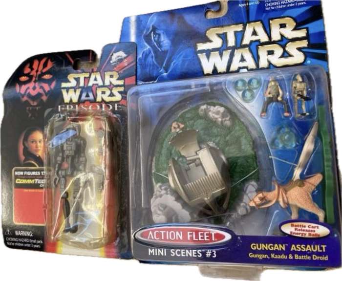 star wars action fleet mini scenes 3 episode one with pvc figurine boxed