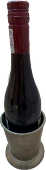 vintage hammered wine bottle holder , made in India
