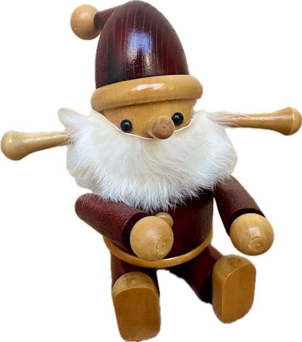 Richard Glässer / erzgebirge sitting Santa wooden figure
