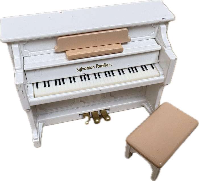 Sylvanian Families doll house Piano and stool chair