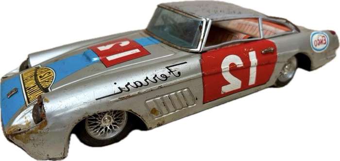 RARE!! 1960s BANDAI~FERRARI SUPERAMERICA Rallye Monte Carlo Japan 60s tin car