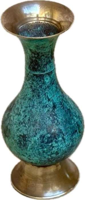 Vintage  bronze bud vase pair
