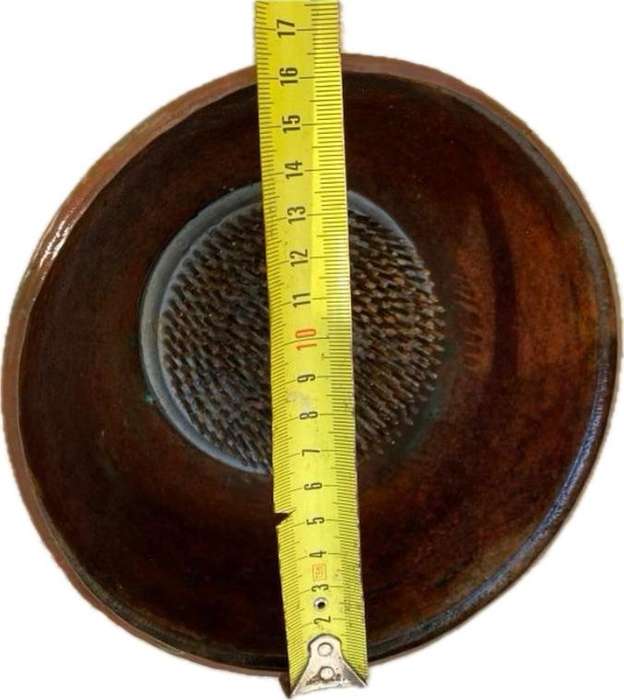 Vintage frog round lead 10 cm vintage copper vase pair