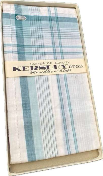 Vintage kersley pair of handkerchiefs 100% cotton
