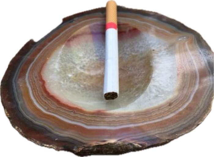 vintage agate polished natural gemstone ashtray