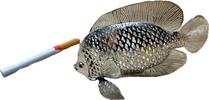 Christofle Silver Plate Fish Figurine From The Lumiere D'Argent Collection , tlc