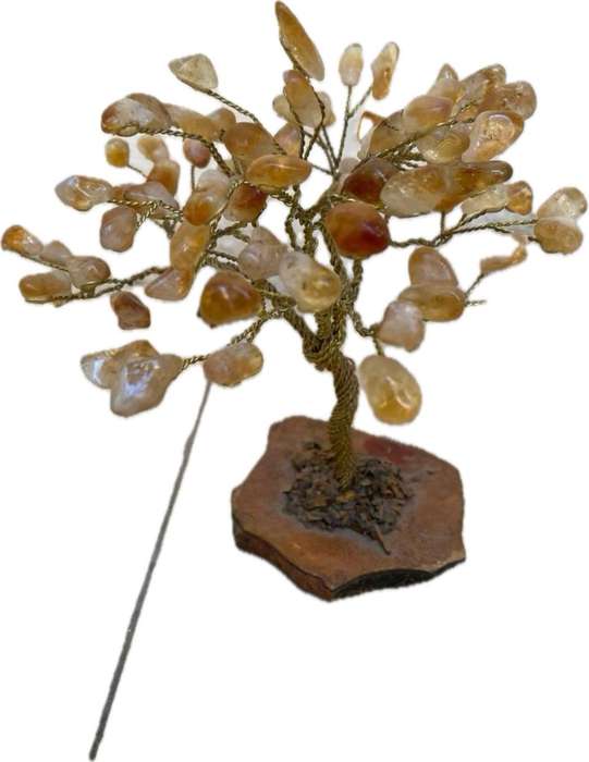 Semi-Precious Stone brass twisted wire Tree